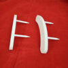 Archery Foot Markers White 2 Holes from the side