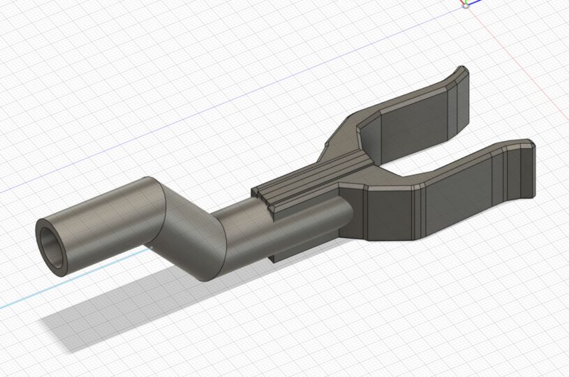 Angled RX10 Bow Stand in Fusion 360