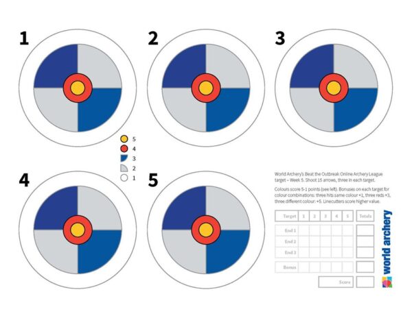 World Archery Beat the Outbreak Online Archery League Targets